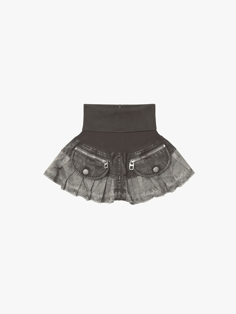 falda vaquera de patchwork