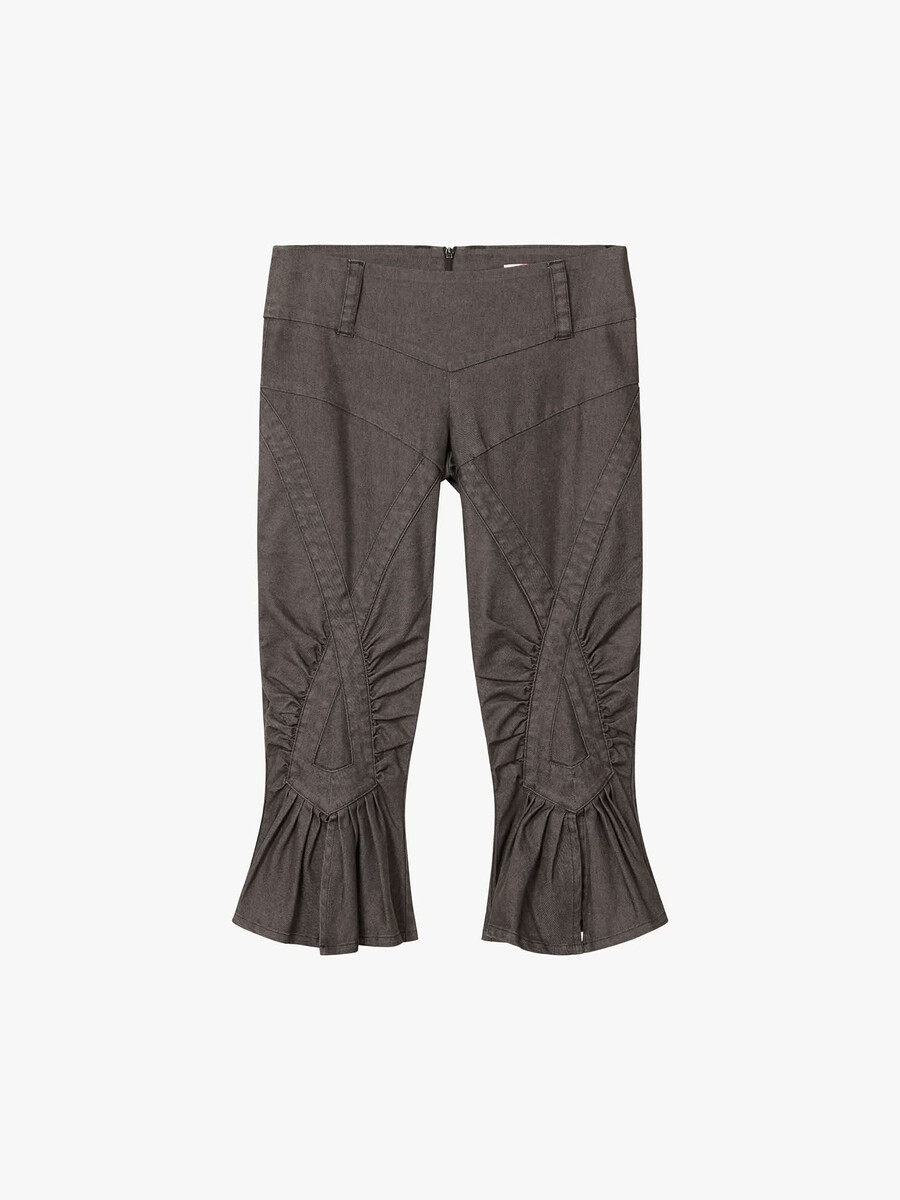 pantalones acampanados con abertura