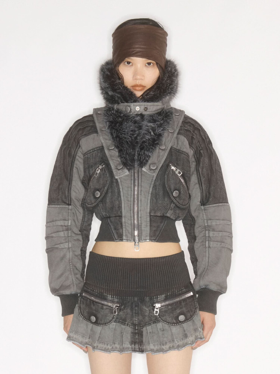 chaqueta con cuello de solapa
