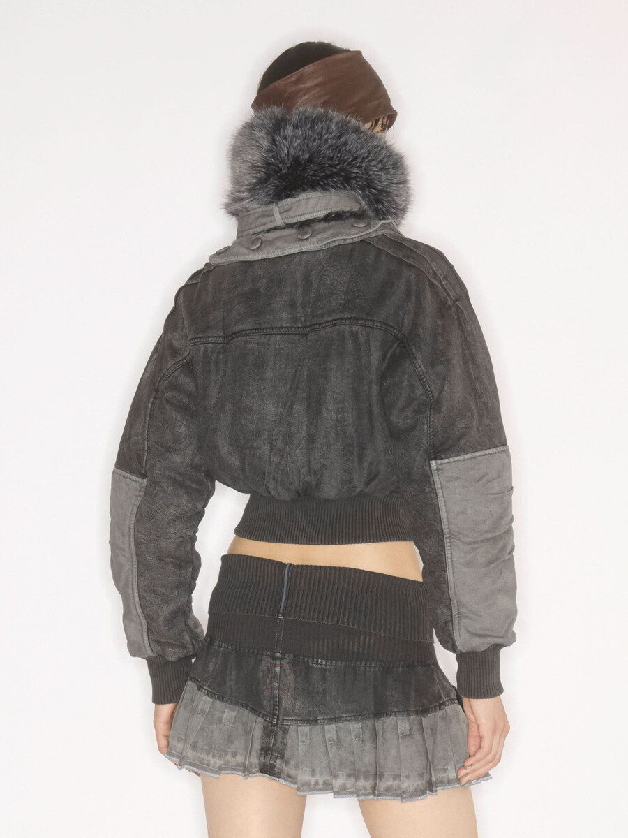 chaqueta con cuello de solapa