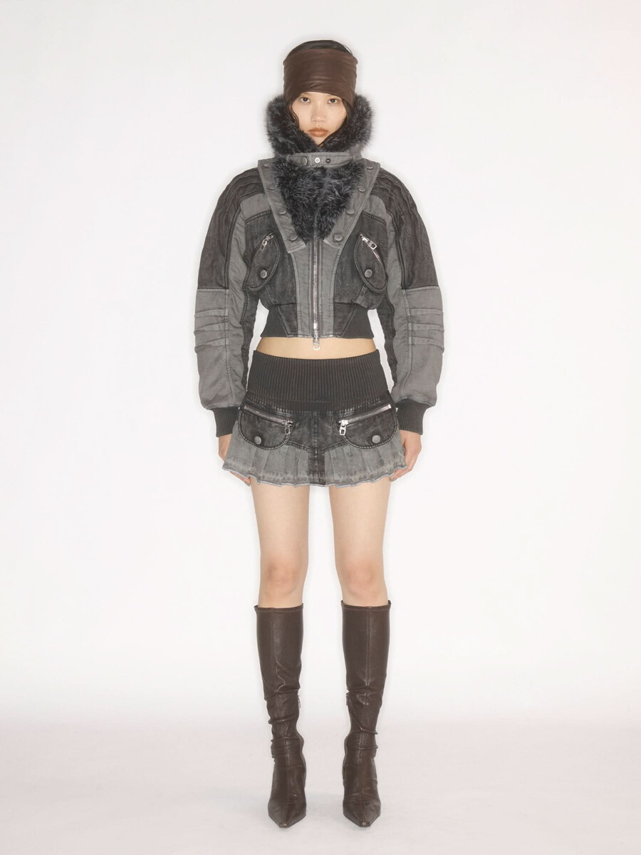 chaqueta con cuello de solapa