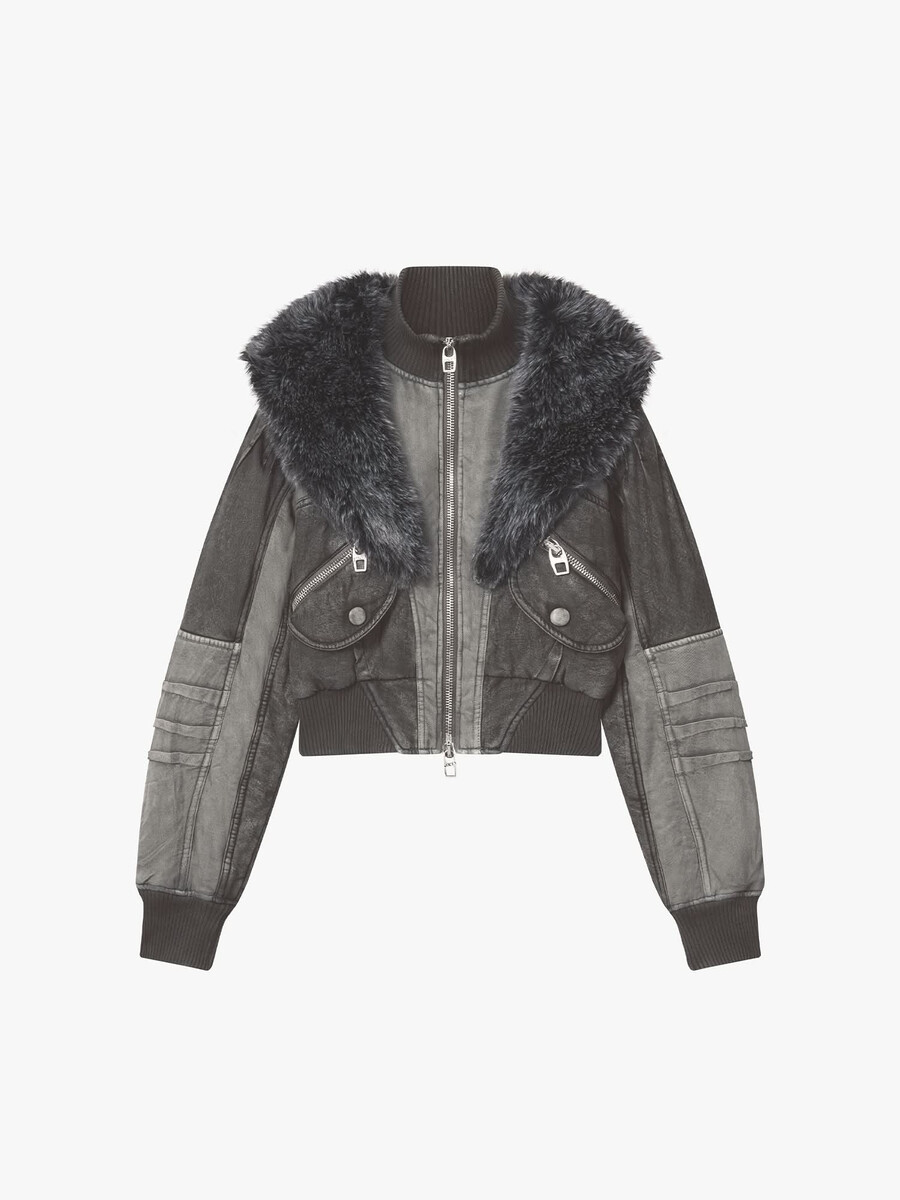 chaqueta con cuello de solapa