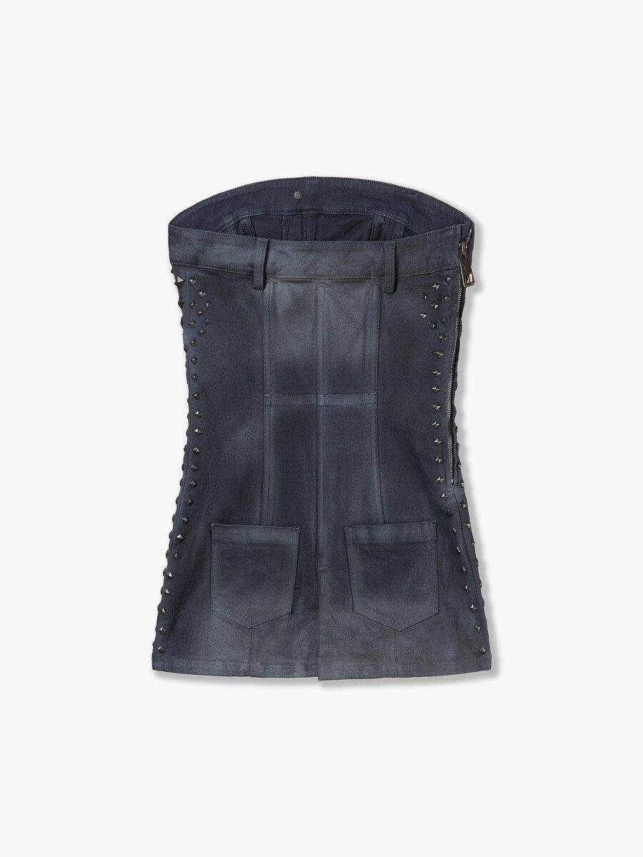 vestido sin tirantes