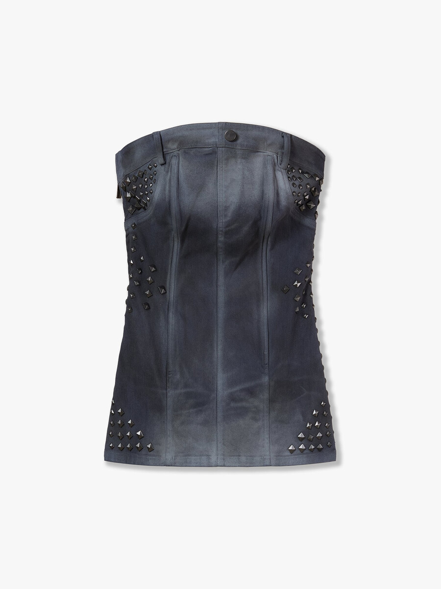 vestido sin tirantes