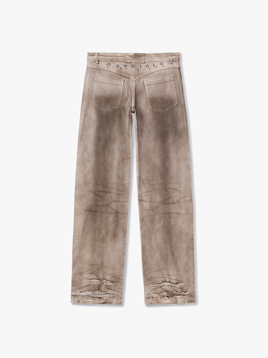 jeans de pierna recta con pulverizador de aire