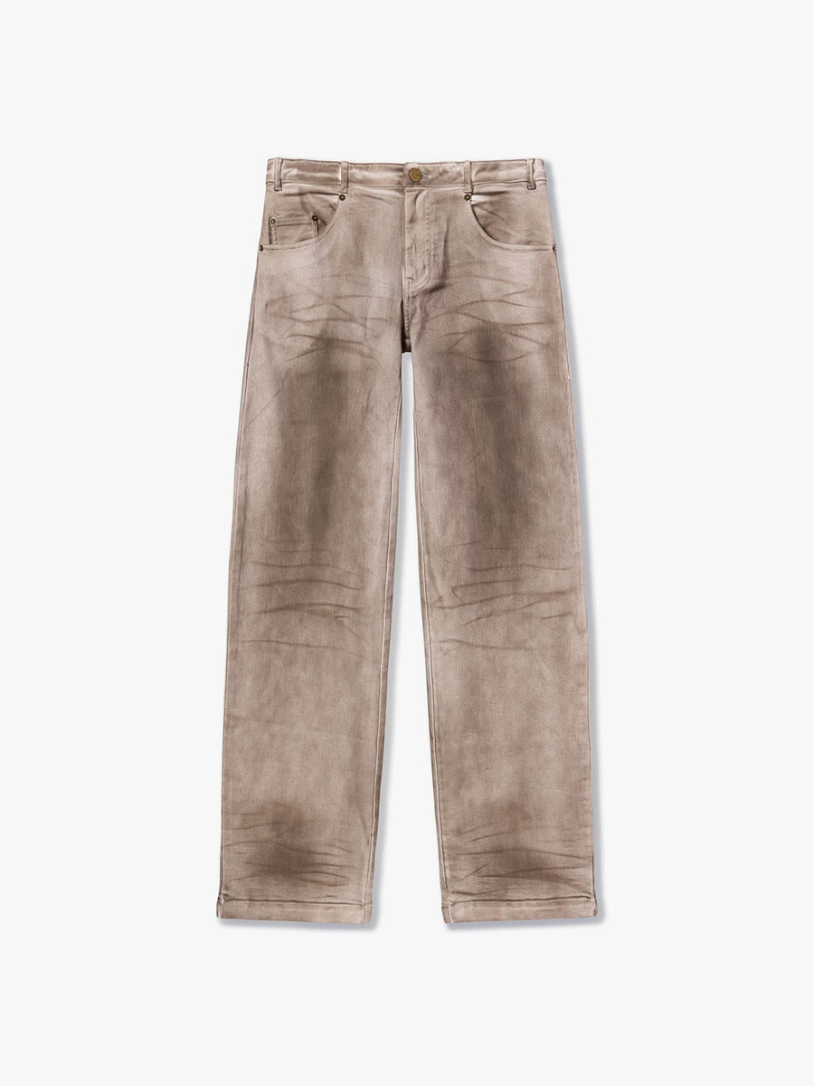 jeans de pierna recta con pulverizador de aire