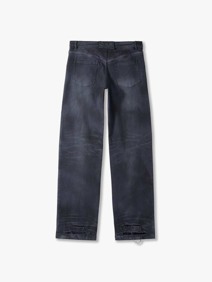 jeans de pierna recta con pulverizador de aire