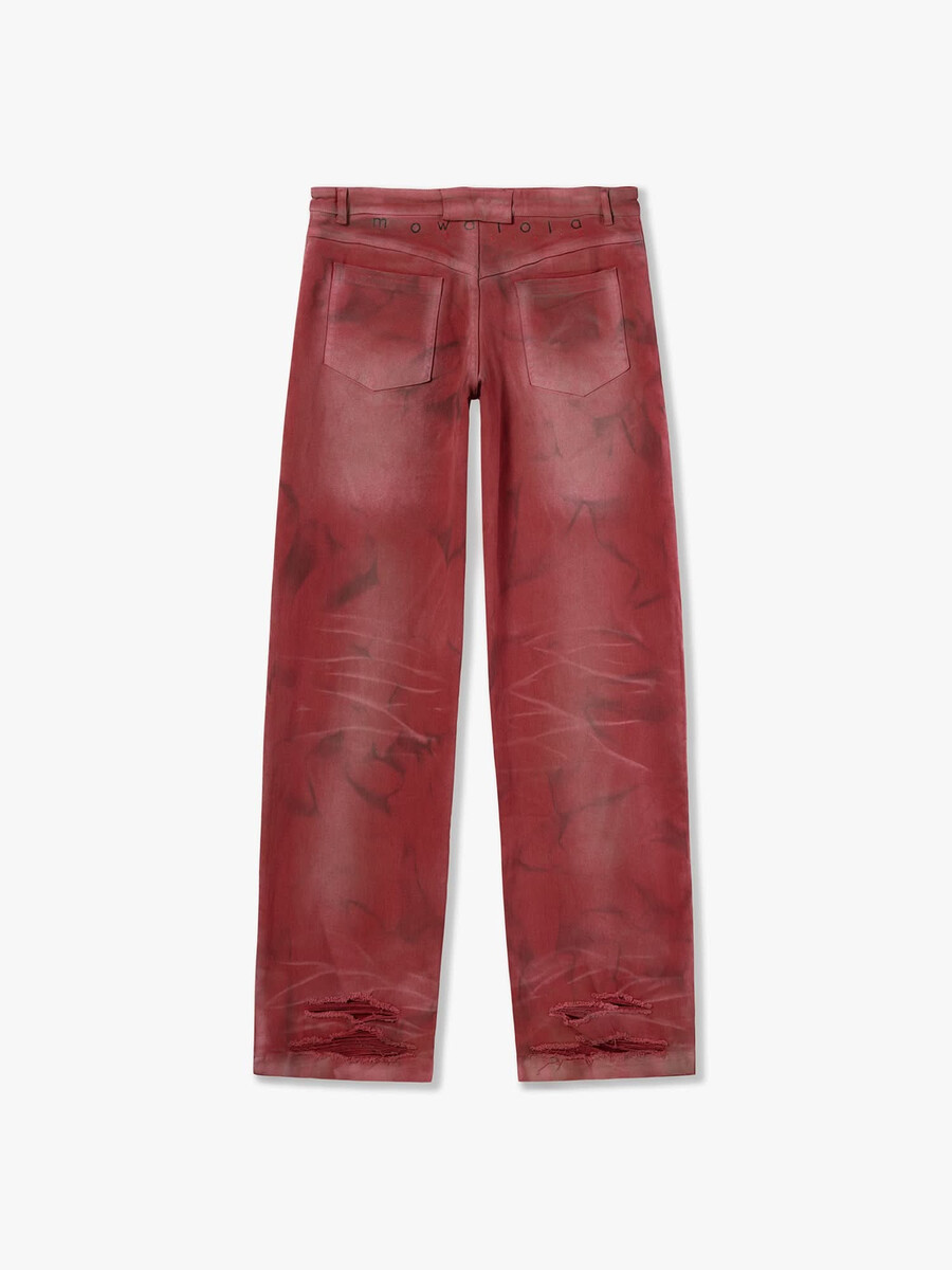 jeans de pierna recta con pulverizador de aire