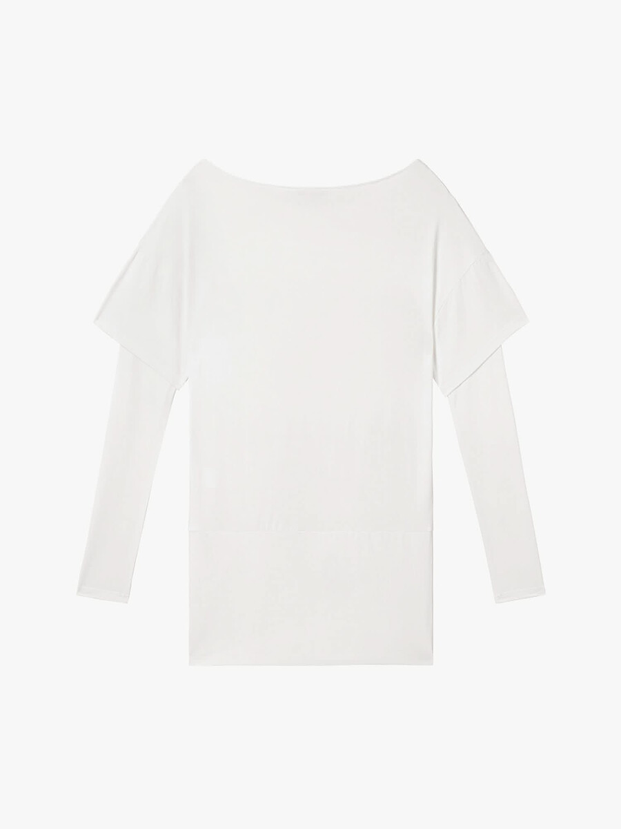 camiseta reversible estampada con cuello redondo