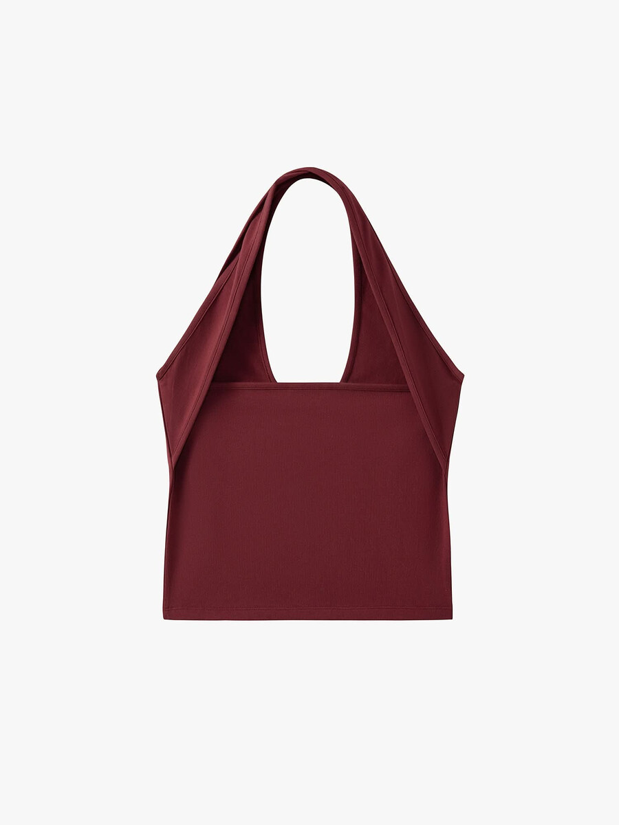 camiseta sin mangas con cuello en u