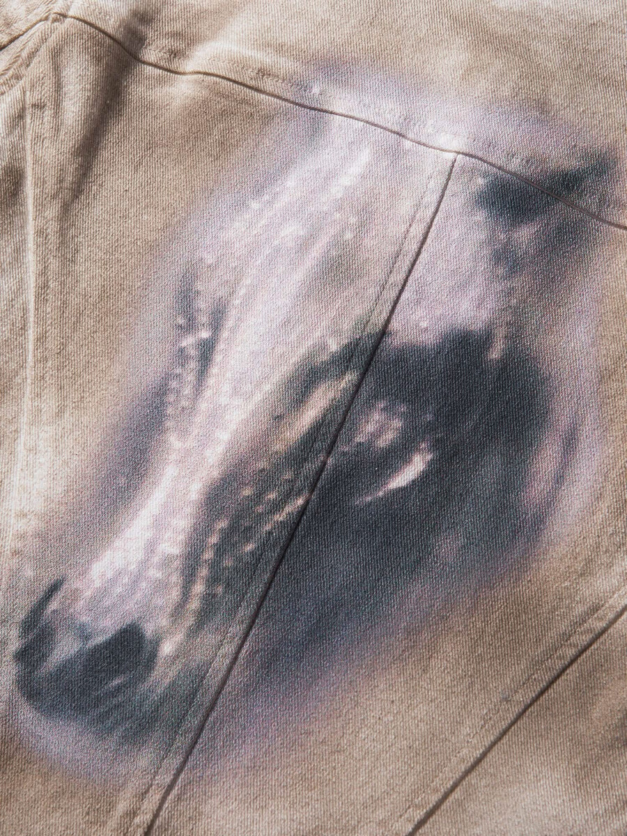 chaqueta de cuello redondo