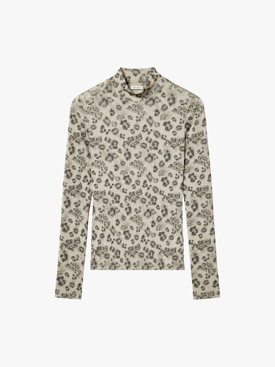 camiseta con estampado de leopardo