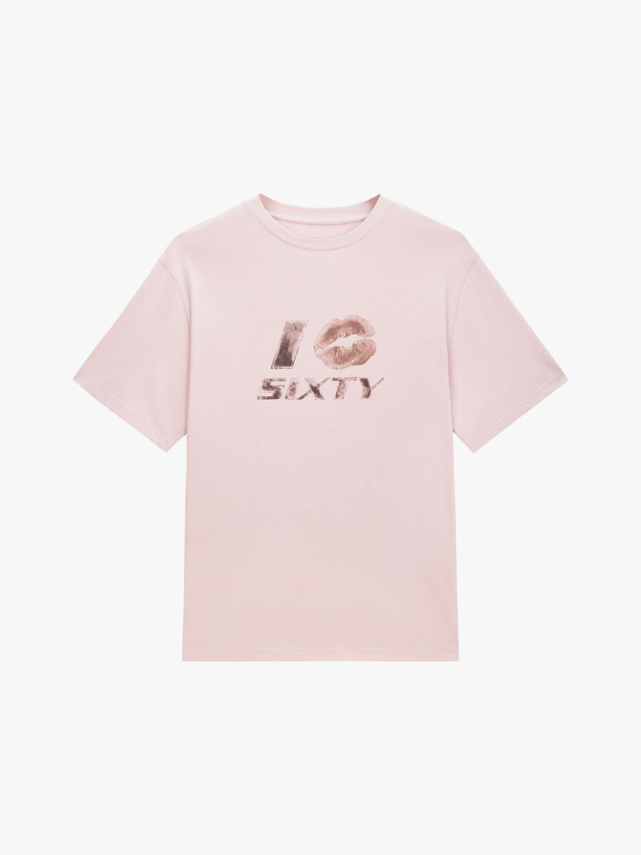 camiseta estampada con cuello redondo