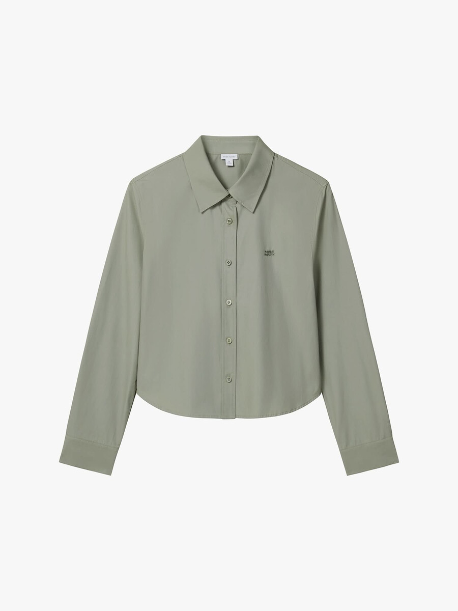 camisa bordada de corte holgado