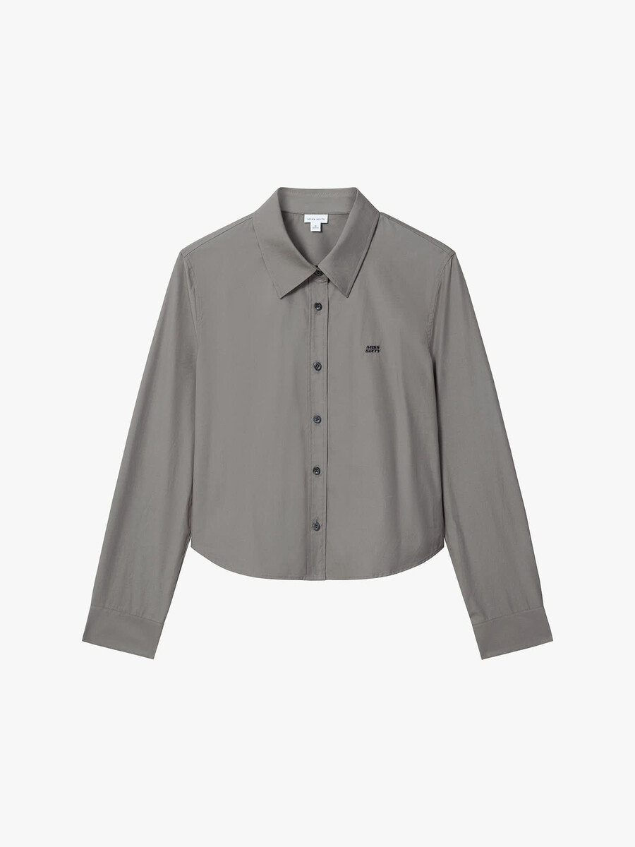 camisa bordada de corte holgado