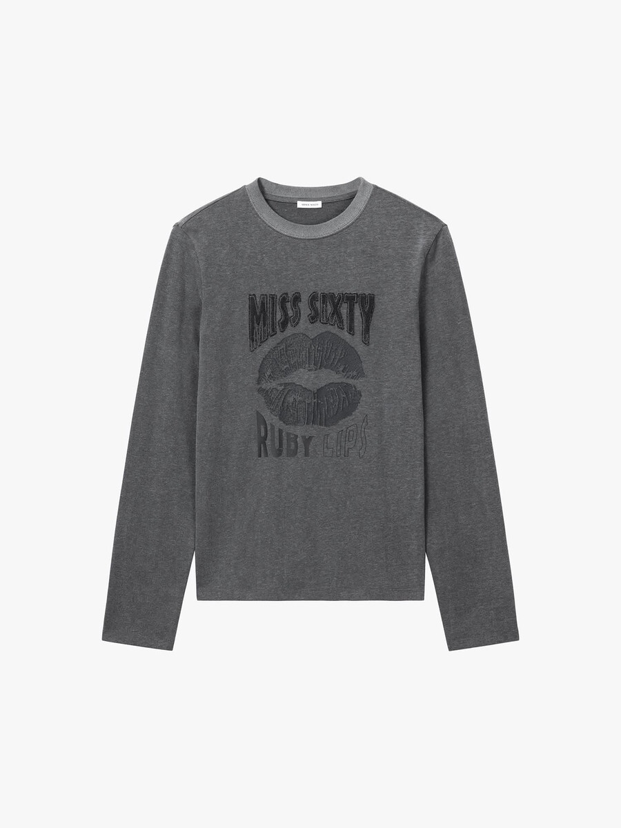 camiseta de manga larga estampada